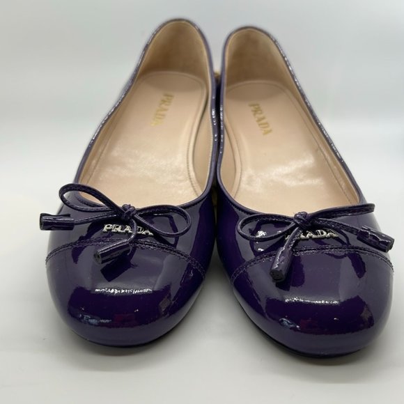 Prada Purple Patent Leather Flats - Picture 11 of 15
